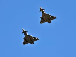 Italian Eurofighter Typhoon Aircraft scramble