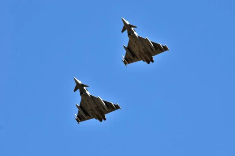 Italian Eurofighter Typhoon Aircraft scramble