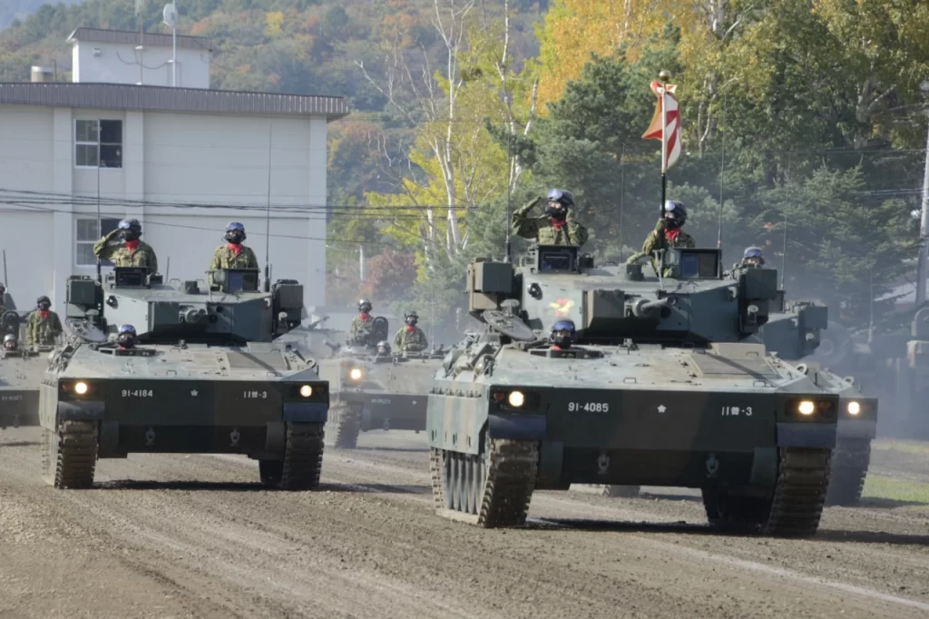 Japanese Tanks during a Commemorative ceremony