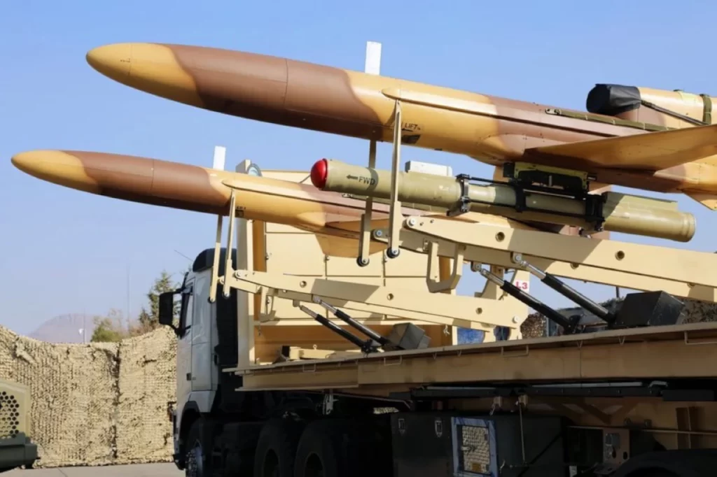 Karrar Drone equipped with AD-08 missile