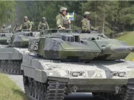 Tanks Leopard 2S - Strv 122A of the Swedish army