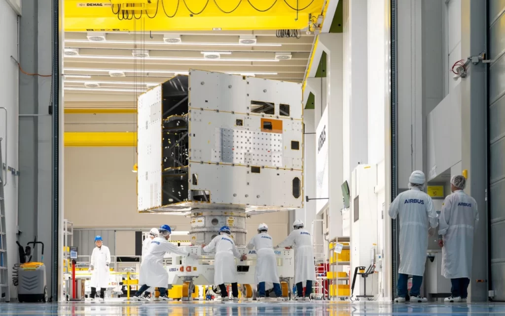 Galileo G2 Satellite in the Friedrichshafen cleanroom