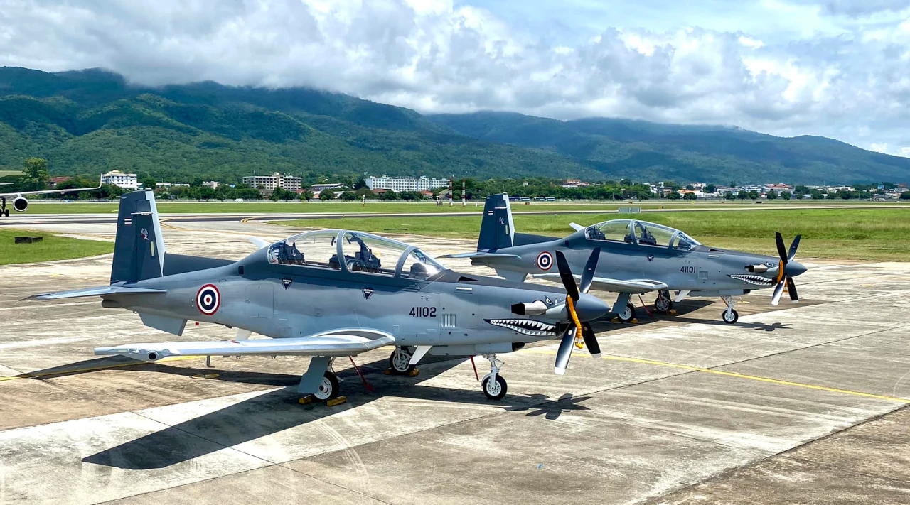 Thai Air Force light turboprop combat aircraft Beechcraft AT-6TH Wolverine