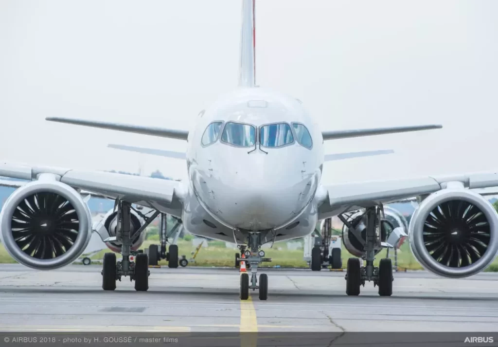 Airbus A220-300 Front View