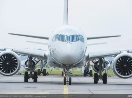 Airbus A220-300 Front View