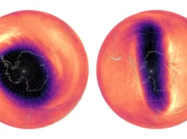 Stratospheric vortex over Antarctica