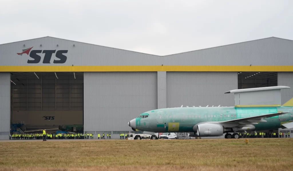 UK's E-7 Wedgetail Aircraft at STS Hangar