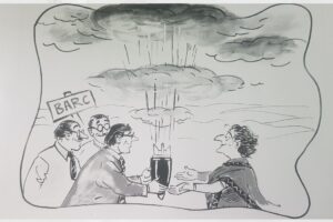 RK Laxman Sketch on Indian Nuclear test