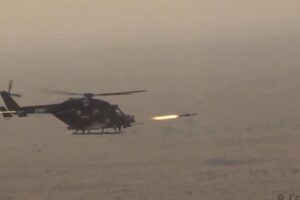 ALH fires HELINA anti-tank missile