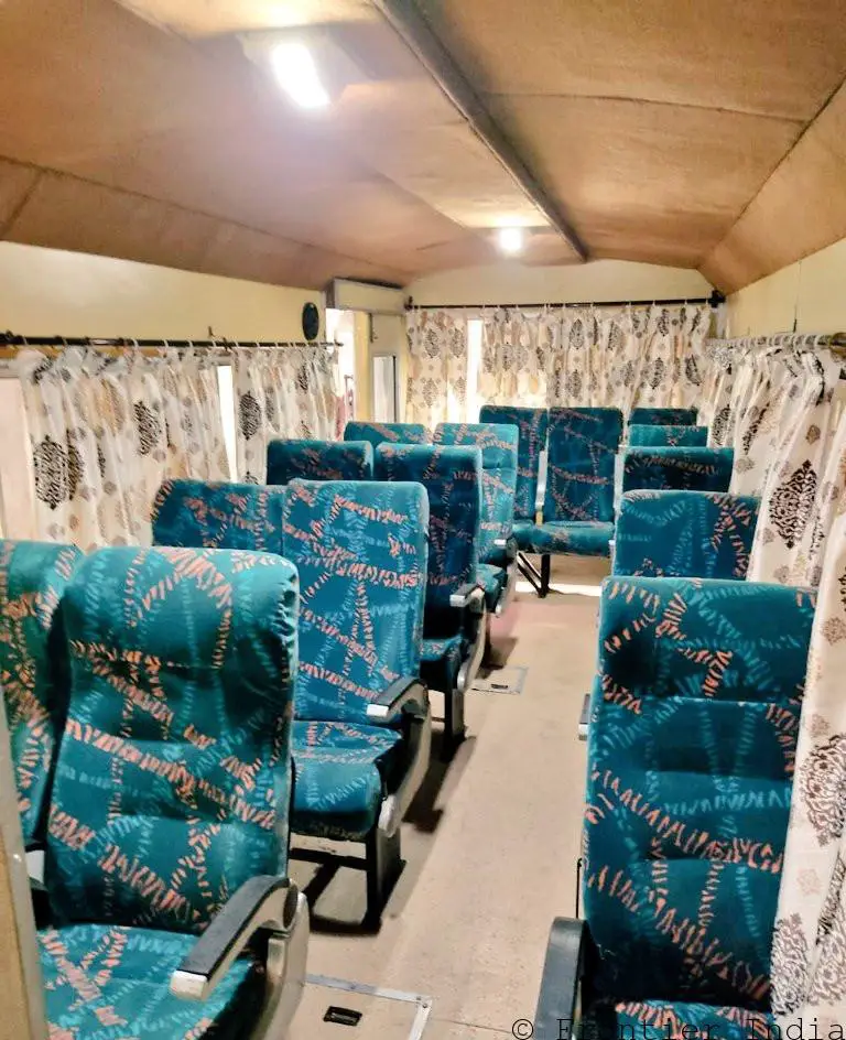 Kalka Shimla rail motor car interior