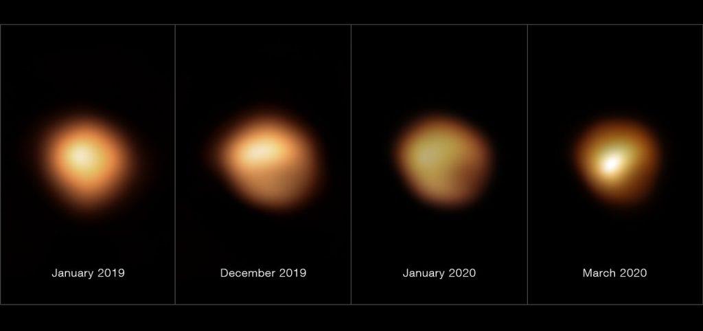 Betelgeuse surface dimming