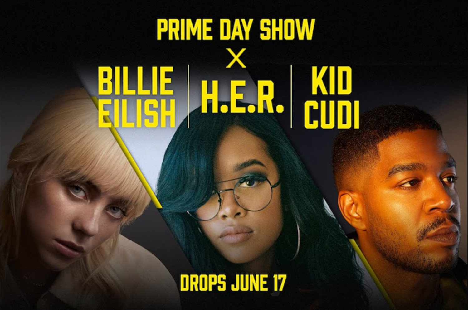 Billie Eilish, H.E.R and Kid Cudi on Amazon Prime Day 2021