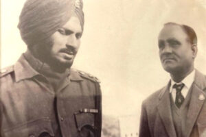 Brigadier GS Sandhu with Major Dhyanchand