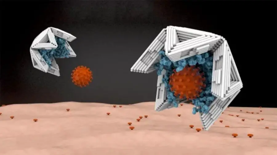 Nanocapsules virus trap