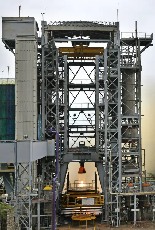 Vikas Engine test for GSLV Mk III launcher for India’s manned space mission - Gagayaan program
