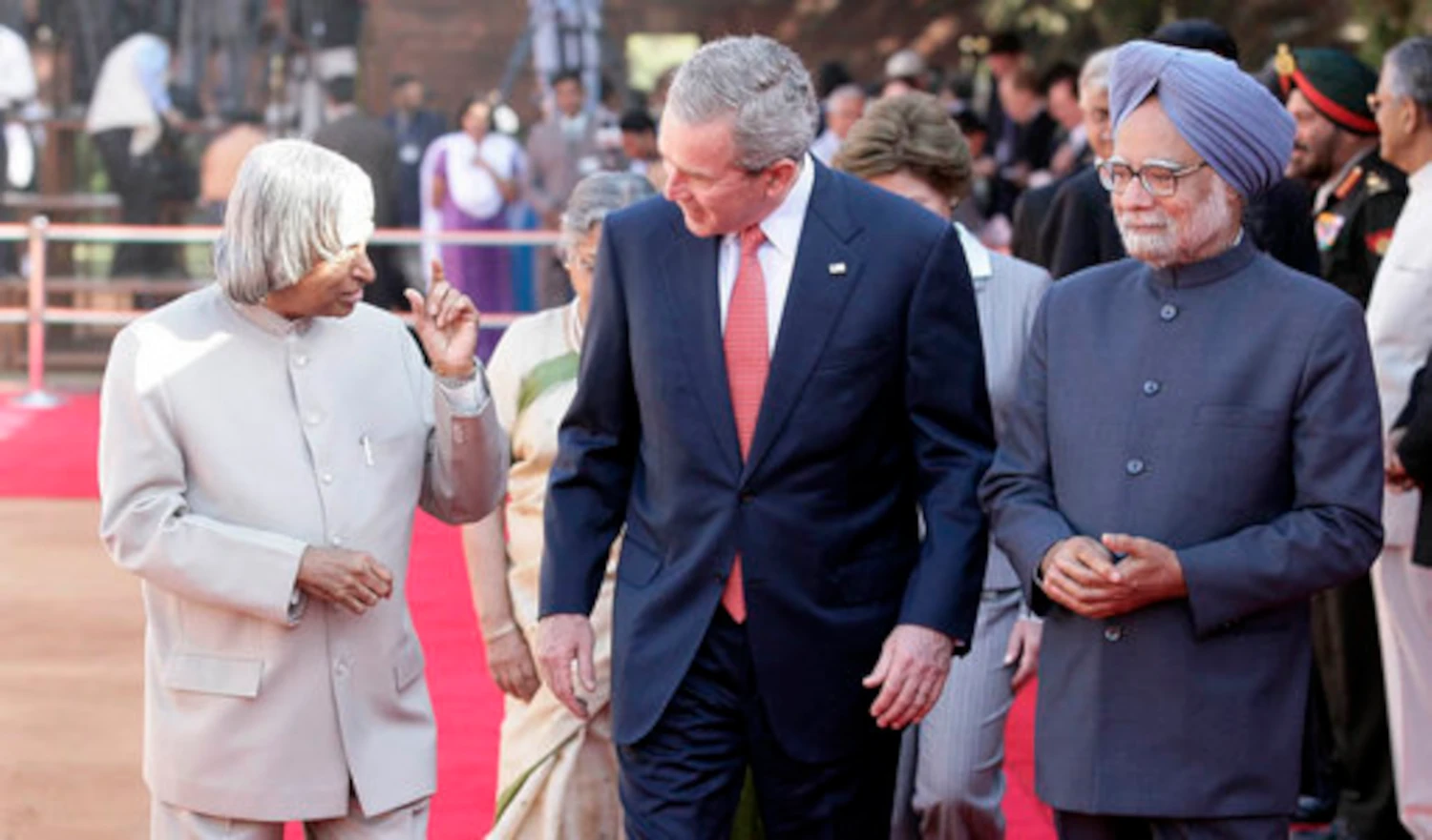 Manmohan Singh, APJ Abdul Kalam, George W Bush, Indo-US nuclear deal