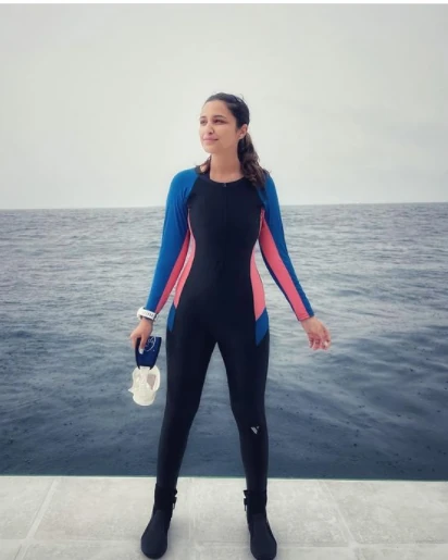 Parineeti Chopra in scuba diving suit