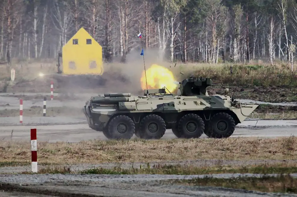 BTR-82A firing at target