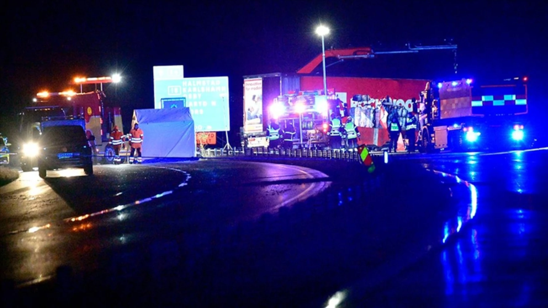 Lars Vilks car accident scene