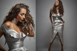 Malaika Aurora in stunning Silver dress