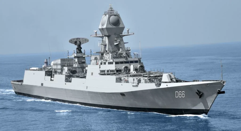 Visakhapatnam Indian Navy P15B stealth guided-missile destroyer