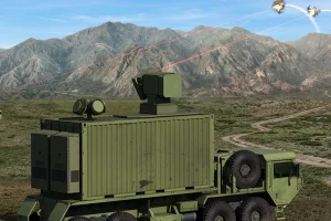 Distributed Gain High Energy Laser Weapon System