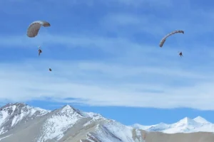 Para jumping in Eastern Ladakh