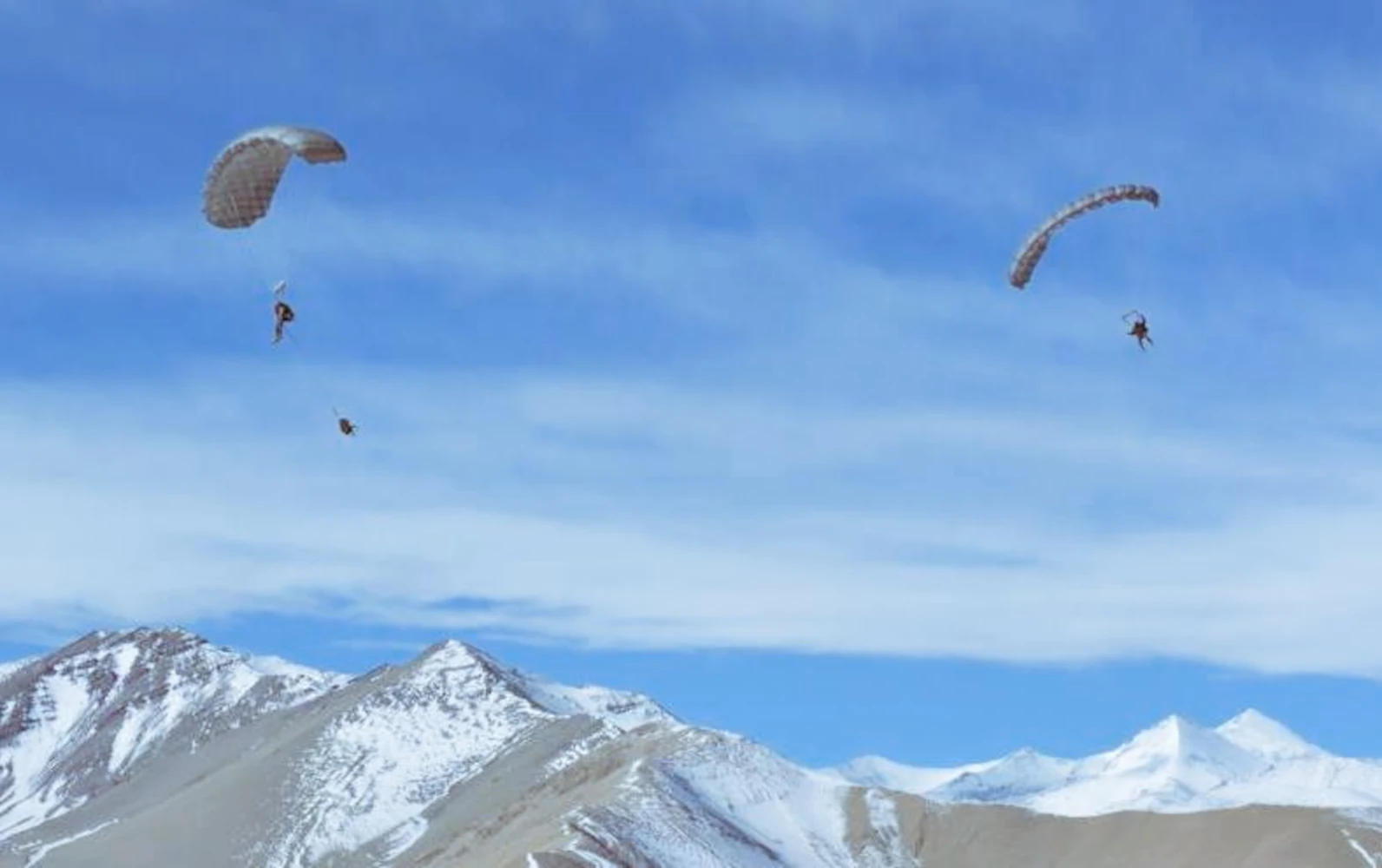 Para jumping in Eastern Ladakh