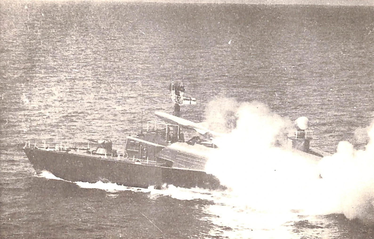 OSA Class boat firing missile