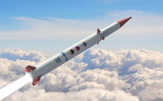 Graphic Image of Arrow-4 anti-ballistic missile interceptor