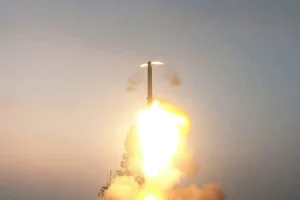 Brahmos cruise missile from INS Visakhapatnam