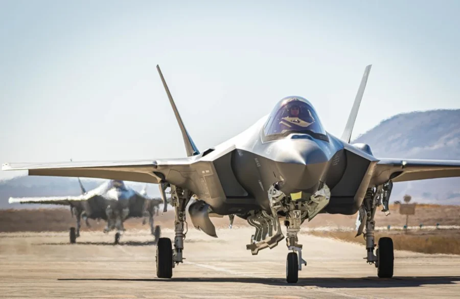 F-35 fighter jets at the Nevatim Air Base in southern Israel.