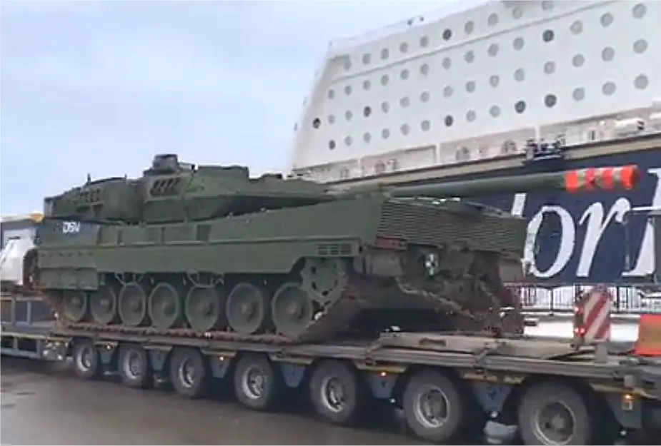 Leopard 2A7NO arrives in Norway for testing.