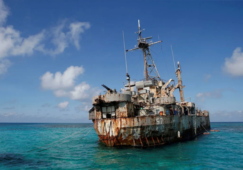 Sierra Madre, a marooned transport ship that Philippine Marines