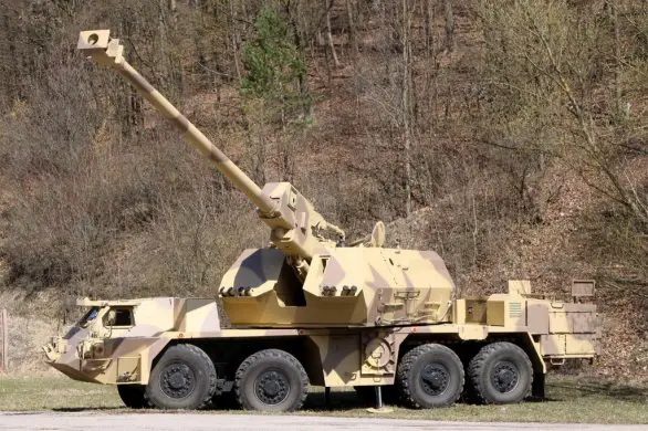 Slovak 155 mm ShKH Zuzana 2  wheeled self-propelled howitzer