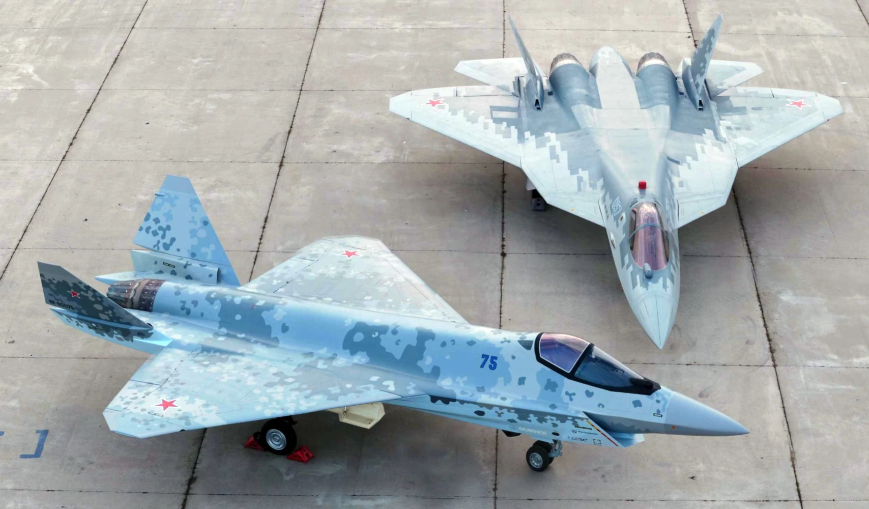 Su-75 was displayed at Dubai Air Show 2021
