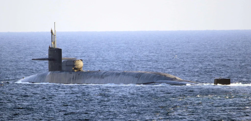 USS Georgia transits the Persian Gulf on 21 December 2020