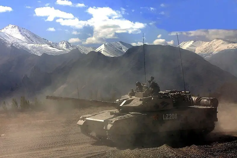 Chinese light tank Type-15 deployed close to the Indian Border