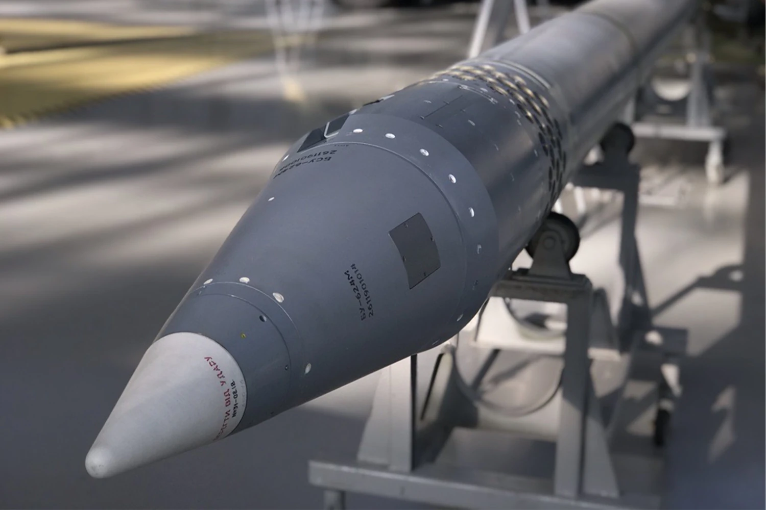 Ukrainian tactical missile system "Grim-2/Sapsan", rehearsal of the military parade on Independence Day in Kiev, 2018