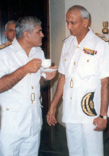 VADM Promod Bhasin with a cup of tea