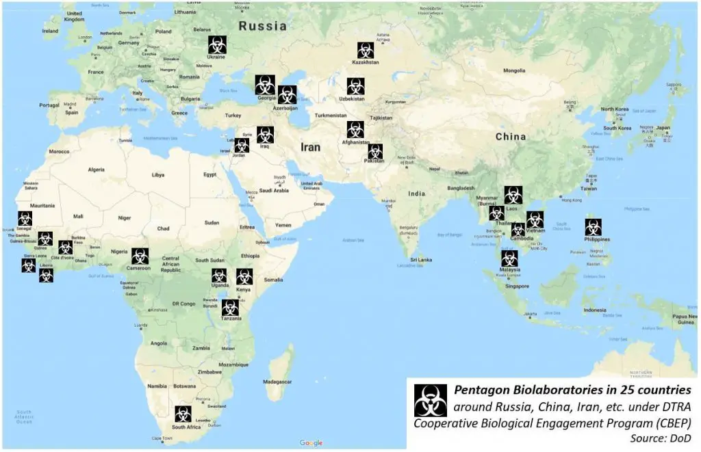 Pentagon biological warfare - the U.S. has biological labs in 25 countries