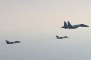 Two Russian SU 27s and two Russian SU 24s violated Swedish airspace on Wednesday.