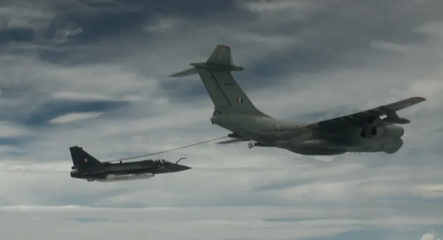 LCA Mid Air Refueling by Il-78MKI tanker aircraft