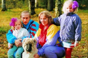 Vladimir Putin with family