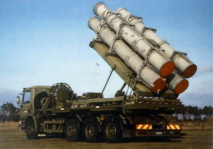Block I coastal missile defense system truck, in service in the Danish Navy 1988–2003