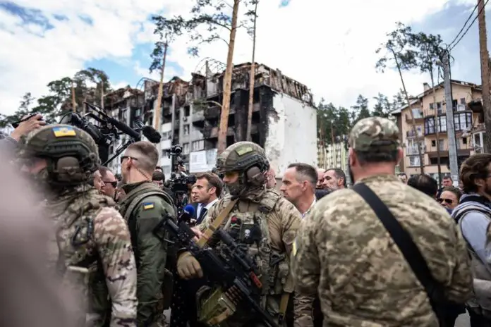 French President Emmanuel Macron in Ukraine French President Emmanuel Macron in Ukraine