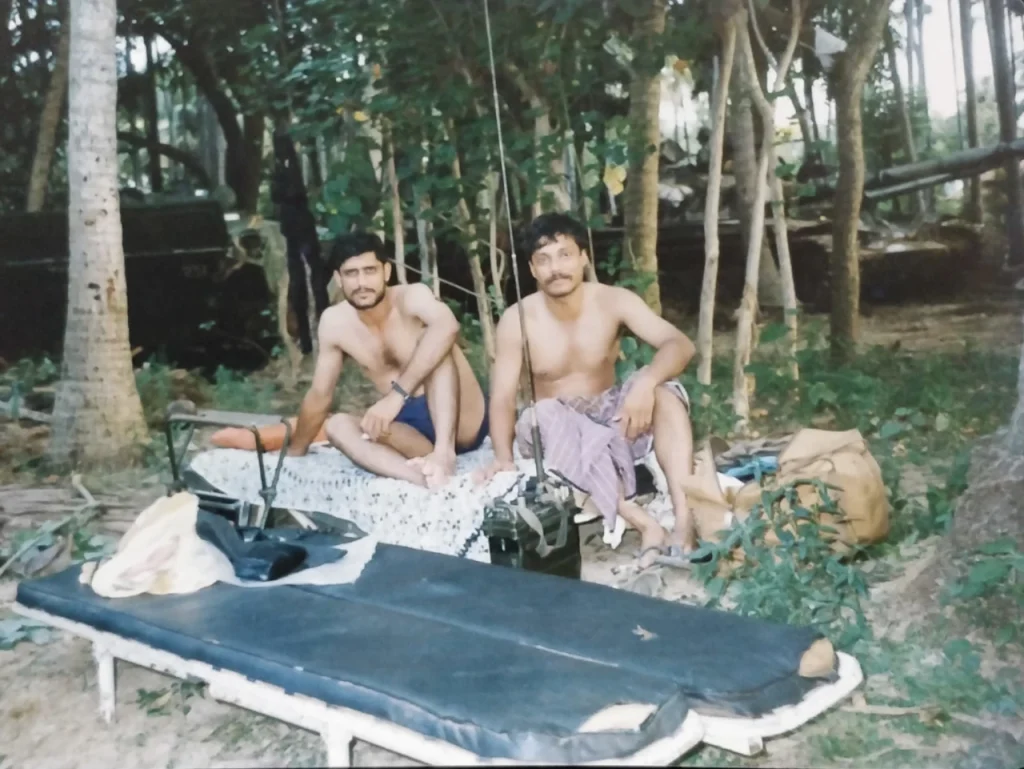 Op Pawan - IPKF Tank Crew, T-72 hidden among the trees