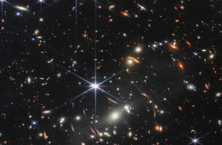 Image of galaxy cluster SMACS 0723, known as Webb’s First Deep Field