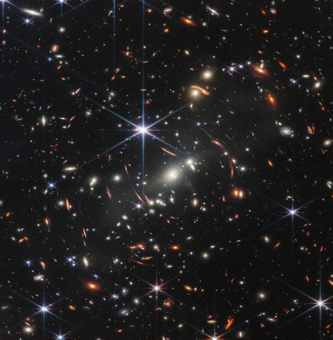 Image of galaxy cluster SMACS 0723, known as Webb’s First Deep Field