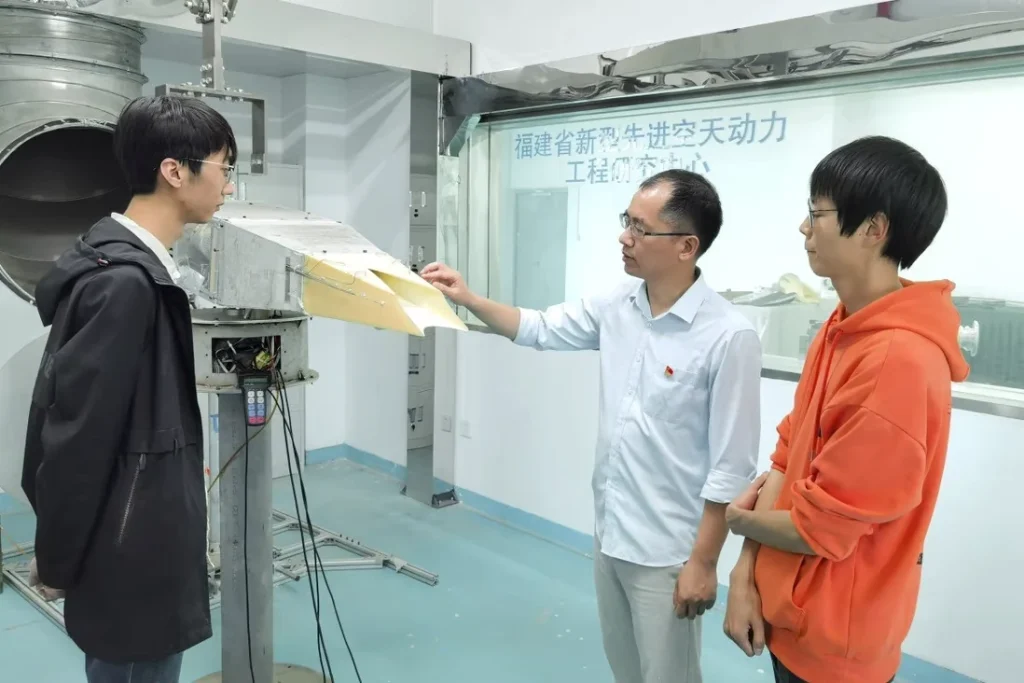 Researchers test a component of Nanqiang No 1 hypersonic unmanned aircraft in a laboratory in Fujian province. Photo: Xiamen University, Science and Technology Daily